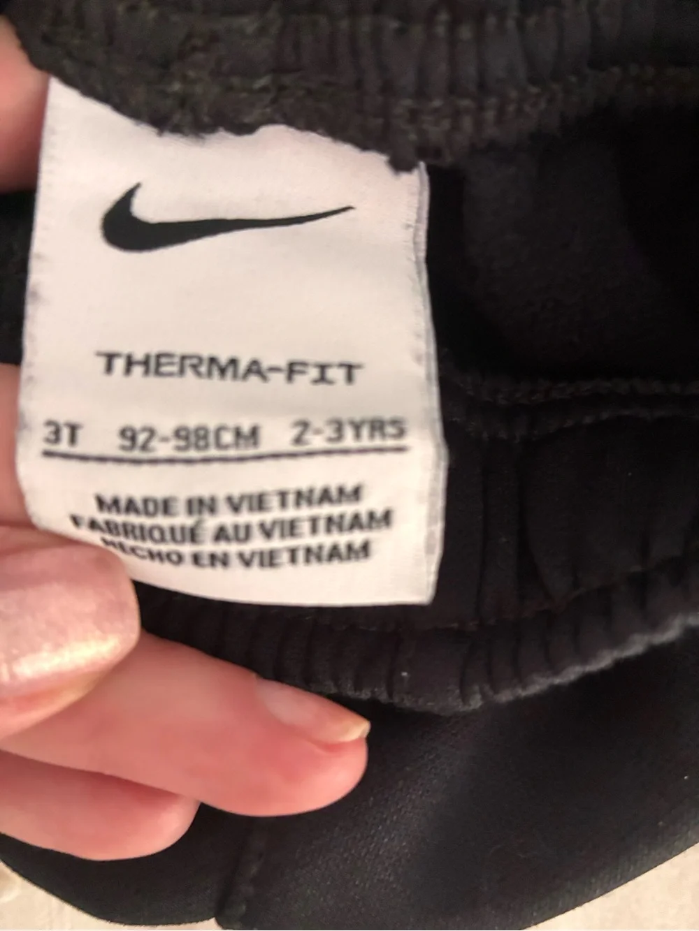 Nike  therma -fit Kids Black Sweatpants joggers. Boys 3T